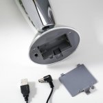 Светильник "Блёстки" LED USB хром серебро 10х10х35 см