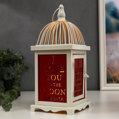 Ночник 16181/1 LED от батареек 3хААА бело-красный 14х14х34 см