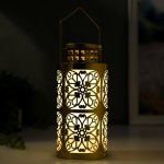 Ночник "Меандр" LED от батареек 3хААА золото 10,5х10,5х22,5 см