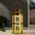 Ночник "Меандр" LED от батареек 3хААА золото 10,5х10,5х22,5 см