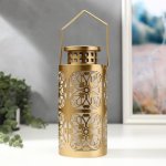 Ночник "Меандр" LED от батареек 3хААА золото 10,5х10,5х22,5 см