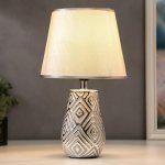 Лампа настольная 16195/1 E14 40Вт серый с серебром 20х20х33 см