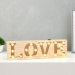 Ночник "Яркая любовь" 16хLED от батареек 2хААА 3,3х40х12 см