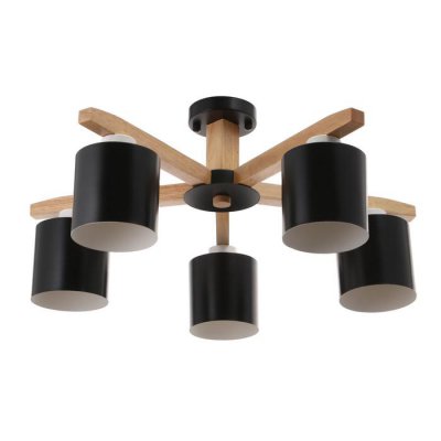 Люстра 1046/5BK E27 60Вт черный 66х66х27 см