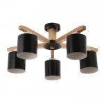 Люстра 1046/5BK E27 60Вт черный 66х66х27 см