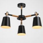 Люстра 1047/3BK E27 60Вт черный 52х52х50 см