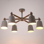 Люстра 1047/6WT E27 60Вт белый 76х76х50 см