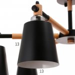 Люстра 1047/6BK E27 60Вт черный 76х76х50 см