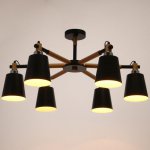 Люстра 1047/6BK E27 60Вт черный 76х76х50 см