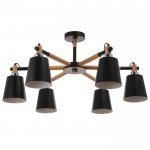 Люстра 1047/6BK E27 60Вт черный 76х76х50 см