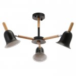 Люстра 1049/3BK E27 60Вт черный 70х70х50 см