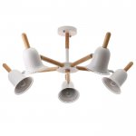 Люстра 1049/5WT E27 60Вт белый 80х80х50 см