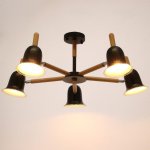 Люстра 1049/5BK E27 60Вт черный 80х80х50 см