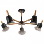 Люстра 1049/5BK E27 60Вт черный 80х80х50 см