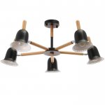 Люстра 1049/5BK E27 60Вт черный 80х80х50 см