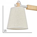 Люстра 1051/3WT E27 60Вт белый 58х58х45 см