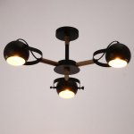 Люстра 1052/3BK E27 60Вт черный 70х70х50 см