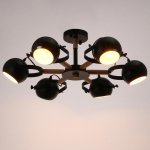 Люстра 1052/6BK E27 60Вт черный 70х70х50 см