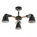 Люстра 1054/3BK E27 60Вт черный 60х60х50 см