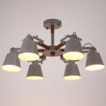 Люстра 1055/6WT E27 60Вт белый 76х76х50 см