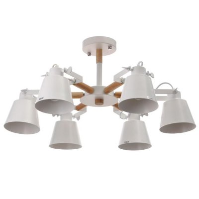 Люстра 1055/6WT E27 60Вт белый 76х76х50 см