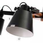 Люстра 1056/6BK E27 60Вт черный 76х76х50 см