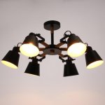 Люстра 1056/6BK E27 60Вт черный 76х76х50 см