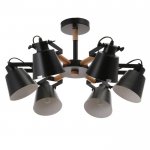 Люстра 1056/6BK E27 60Вт черный 76х76х50 см