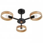 Люстра 1057/3BK E27 60Вт черный 70х70х55 см