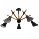 Люстра 1060/5BK E27 60Вт черный 73х73х60 см