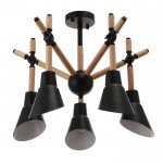 Люстра 1060/5BK E27 60Вт черный 73х73х60 см