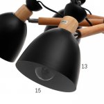 Люстра 1062/6BK E27 60Вт черный 85х85х50 см