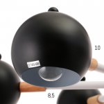 Люстра 1063/6BK E27 60Вт черный 75х75х50 см