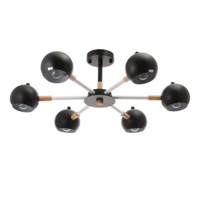 Люстра 1063/6BK E27 60Вт черный 75х75х50 см