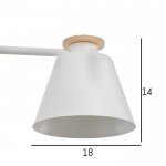 Люстра 1064/3WT E27 60Вт белый 75х75х50 см