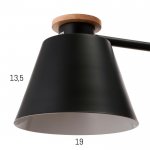 Люстра 1064/3BK E27 60Вт черный 75х75х50 см