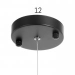 Люстра 1066/3BK E27 60Вт черный 90х20х90 см