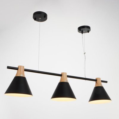 Люстра 1066/3BK E27 60Вт черный 90х20х90 см