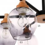 Люстра 1071/6BK E27 60Вт черный 82х82х50 см