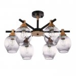 Люстра 1071/6BK E27 60Вт черный 82х82х50 см