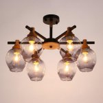 Люстра 1071/6BK E27 60Вт черный 82х82х50 см