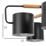 Люстра 1072/6BK E27 60Вт черный 72х72х50 см