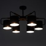 Люстра 1072/6BK E27 60Вт черный 72х72х50 см