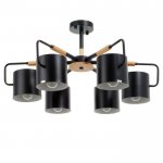 Люстра 1072/6BK E27 60Вт черный 72х72х50 см