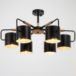 Люстра 1072/6BK E27 60Вт черный 72х72х50 см