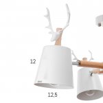 Люстра 1073/3WT E27 60Вт белый 72х72х50 см