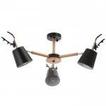 Люстра 1073/3BK E27 60Вт черный 72х72х50 см