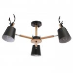 Люстра 1073/3BK E27 60Вт черный 72х72х50 см