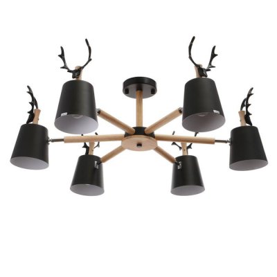 Люстра 1073/6 BK E27 60Вт черный 85х85х50 см