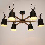 Люстра 1073/6 BK E27 60Вт черный 85х85х50 см